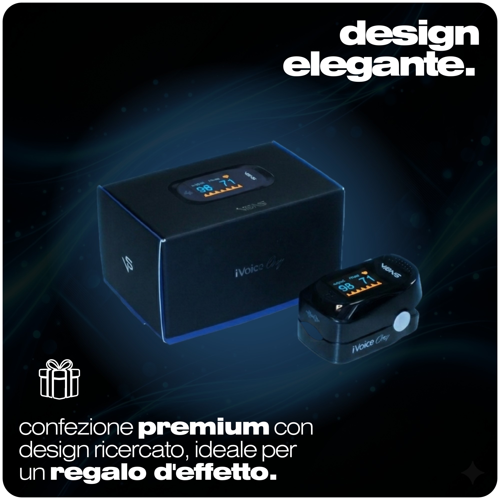 Saturimetro Parlante VIBAS iVoice Oxy – Ossimetro da Dito con Voce Multilingua, Misura SpO2 e Frequenza Cardiaca, Ripetizione Automatica, Ideale per Anziani e non Vedenti, Batterie Incluse - immagine 8