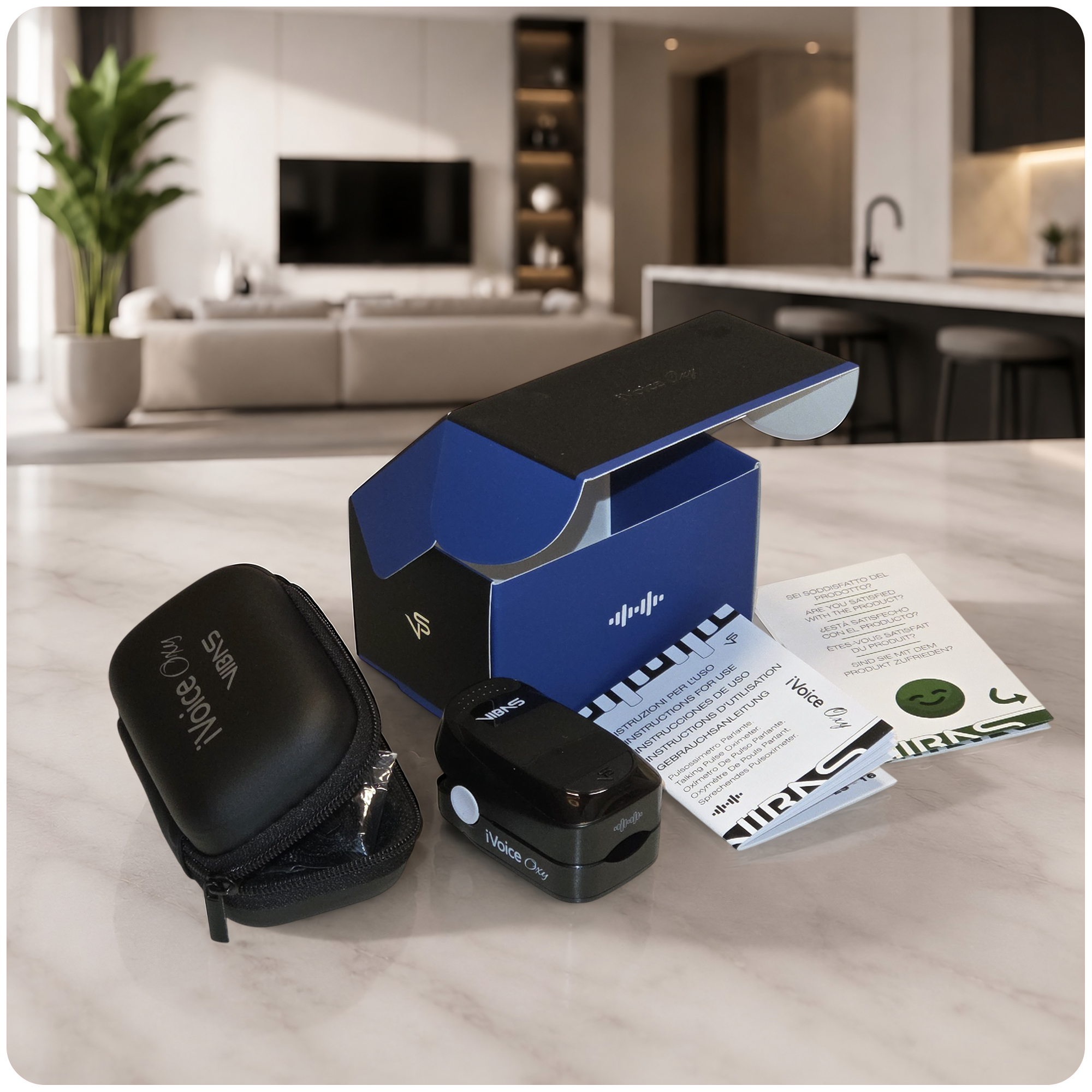 Saturimetro Parlante VIBAS iVoice Oxy – Ossimetro da Dito con Voce Multilingua, Misura SpO2 e Frequenza Cardiaca, Ripetizione Automatica, Ideale per Anziani e non Vedenti, Batterie Incluse - immagine 9
